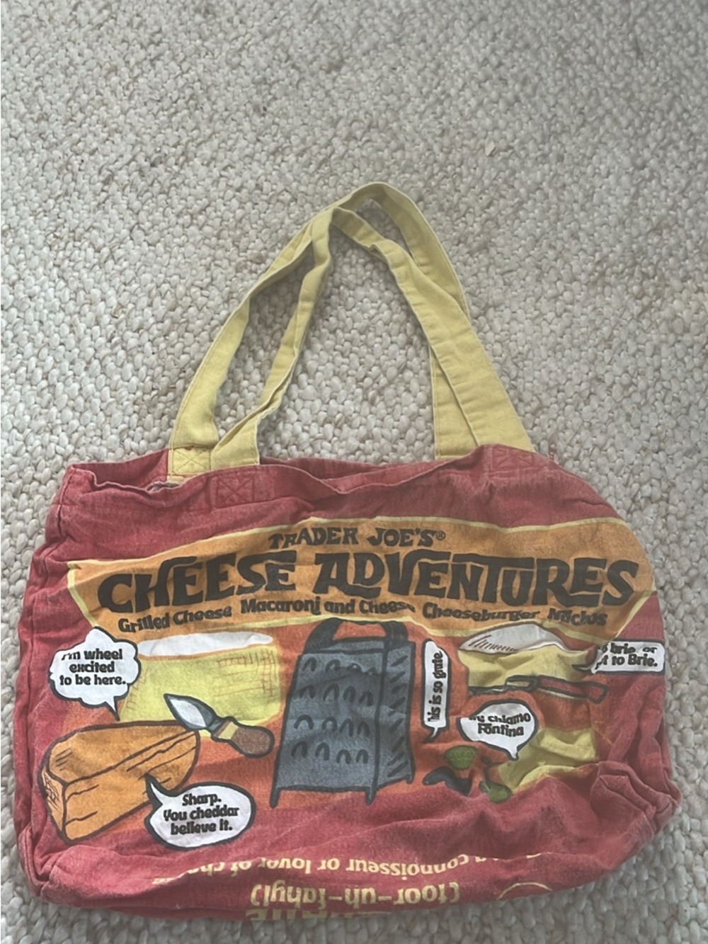 Trader Joe’s Cheese tote bag